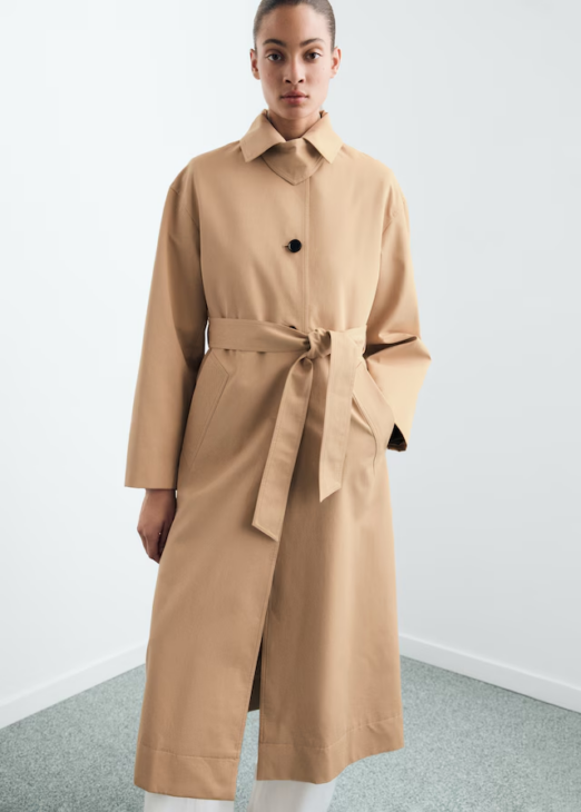 Modern Muse long belted trench coat by Mango in neutral beige for timeless autumn outfits