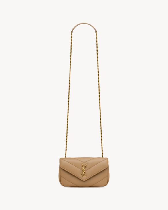 Modern Muse Saint Laurent Loulou Mini handbag in lambskin styled for elegant fall outfits